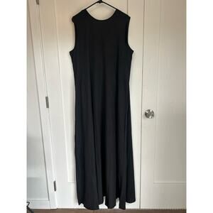 C.O.Z.Y Black Maxi A Line Shift Floor Length Dress Womens sz L‎